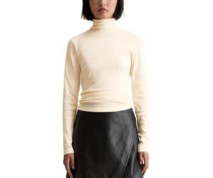 Marc OߴPolo Denim Women's Organic Cotton Roll Neck Long Sleeve Top, White (White Blush), XL
