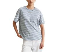 Marc OߴPolo Denim Women's Organic Cotton Striped T-Shirt, Multicolor (Medium Blue Multi 01), M