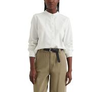 Marc OߴPolo Denim Women's Relaxed Fit Blouse with Stand Collar, White (Silky White), XL