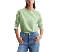 Marc OߴPolo Denim Women's Striped Long Sleeve Top with Boat Neck, Green (Medium Green Multi 03), L