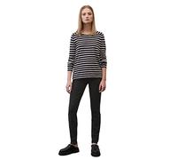 Marc OߴPolo Denim Women's Striped Organic Cotton Long Sleeve Top, Multicolor (Multi/Black), S