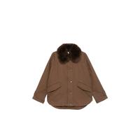 Marc O'Polo faux-fur collar cotton jacket - Brown 34-38-40