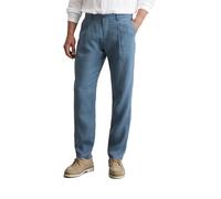 Marc OߴPolo Men's Long Linen Trousers with Elasticated Waist, Blue (Storm), W32/L32