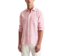 Marc OߴPolo Men's Long Sleeve Striped Linen Shirt, Pink (Multi/Raspberry Pink), M