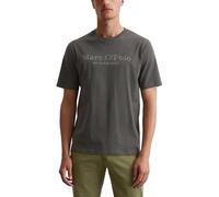 Marc OߴPolo Men's Organic Cotton T-Shirt with Round Neck, Grey (Grau), L