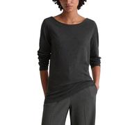 Marc OߴPolo Women's Basic Organic Cotton Long Sleeve Top, Black (Night Grey Melange), M