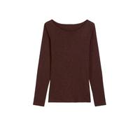 Marc OߴPolo Women's Organic Cotton Boat Neck Long Sleeve Top, Red (Black Cherry), XS
