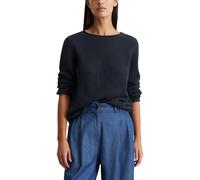 Marc OߴPolo Women's Organic Cotton Knitted Jumper with Round Neck, Blue (Deep Blue Sea), XS