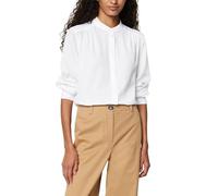 Marc OߴPolo Women's Organic Cotton Long Sleeve Blouse with Stand Collar, White (White), 14