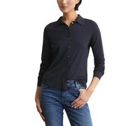 Marc OߴPolo Women's Pointed Collar Jersey Blouse with Stretch, Blue (Manic Midnight), XL