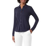 Marc OߴPolo Women's Pointed Collar Jersey Blouse with Stretch, Blue (Manic Midnight), XXS