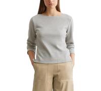 Marc OߴPolo Women's Regular Fit Sweatshirt with Boat Neck, Grey (Mid Stone Melange), M