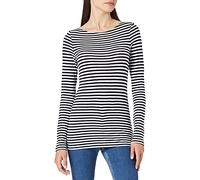 Marc OߴPolo Women's Striped Long Sleeve Top with Boat Neck, Multicolor (Multi/Night Sky), M