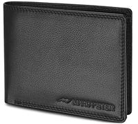 Marc Peter Bremen Men's Leather Wallet with RFID Protection, Genuine Leather Wallet, Large Men's Wallet, Wallet, black, standard size, Vintage