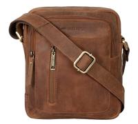 Marc Peter Jerome Men's Leather Case - Perfect for Travel & Everyday Use - Small Vintage Messenger Bag for 9.7 Inch iPad - Modern Shoulder Bag for Men Genuine Leather, Brown Hunter, Jerome