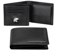 Marc Peter® Oslo Men's Leather Wallet with RFID Protection I Genuine Leather Wallet Large I 13 Compartments I Wallet for Men, Carbon with airtag compartment, MIT AIRTAG-FACH, Classic