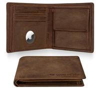 Marc Peter® Oslo Men's Leather Wallet with RFID Protection I Genuine Leather Wallet Large I 13 Compartments I Wallet for Men, Vintage tan with airtag compartment, MIT AIRTAG-FACH, Classic