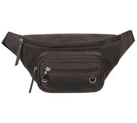 Marc Peter Varadero Leather Bum Bag | Belt Bag Bum Bag with Interchangeable Strap | Crossbody Leather Waist Bag | Hip Bag Leather Belt Bag Cross Bag, coal hunter, 34 x 7 x 14 cm, Waistpack