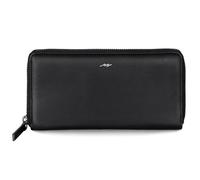 Marc Peter Vintage Daisy Large Leather Wallet with TUV Approved RFID Protection Gift Box for Women, Black Nappa, Daisy, Classic