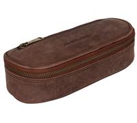 Marc Peter® Vintage Leather Pencil Case with YKK Zip, Pencil Case for Pens, Pencil Case for Boys and Girls, brown, pencil case