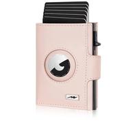 Marc Peter Washingon Leather Slim Wallet - Airtag Wallet with Coin Compartment | RFID Protection Small Mini Wallet Credit Card Holder, Crème Beige, XL MÜNZFACH MIT KARTENETUI, Classic