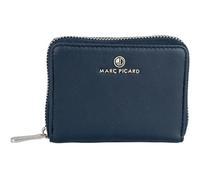 Marc Picard Leather Purse Maremma Zip Wallet Navy Dark Blue