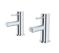 Marc Round Basin Taps & Square Waste Chrome