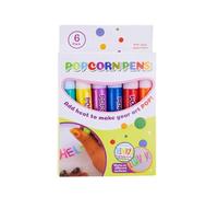 Marcadores Puffy, 3D Puffy Popcorn Pen, uffy Markers, Marcadores De Colores, 6 Colors Magic Pop Corn olor Pen Set, DIY Bubble Popcorn Markers for Drawing & Paint (6pcs)