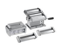 Marcato Atlas 150 Pasta Machine Set + Included Attachments, Pasta Maker, Made in Italy, Pasta Roller for Lasagna, Fettuccine, Tagliolini, Ravioli, Spaghetti, Reginette, Chromed Steel. Model: Multipast