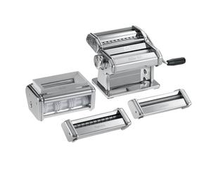 Marcato Atlas 150 Pasta Machine Set + Included Attachments, Pasta Maker, Made in Italy, Pasta Roller for Lasagna, Fettuccine, Tagliolini, Ravioli, Spaghetti, Reginette, Chromed Steel. Model: Multipast