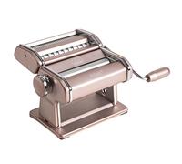 Marcato - Atlas+ Fresh Pasta Machine in Anodized Aluminum with 4 Formats | Lasagna, Fettuccine, Tagliolini, and Spaghetti, Made in Italy, Compatible with Extra Accessories (Pink Powder)