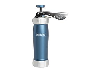MARCATO Biscuits Powder Blue Biscuits Cookie Maker, Anodized Aluminium, Various Shapes, 25 x 10 x 5 cm, Easy to Use