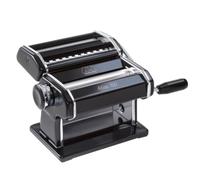 Marcato Pasta Machine, Pasta Maker, Pasta Roller, Anodised Aluminium, for Lasagna, Fettuccine, Tagliolini, Compatible with 11 Extra Attachments, Made in Italy. Model: Atlas 150, Black