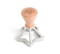 Marcato Ravioli and Cookie Cutter, Ravioli Maker, Cookie Cutters, Solid Wood and Cast Aluminum, Made in Italy, 50 mm Star Stamp