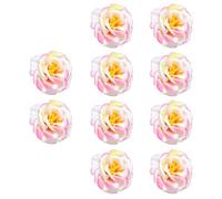 MARCBUSE 10 Pcs Flowers Craft Flower Heads Decorative Flower False Flowers Artificial Heads For Hairpins Decoration