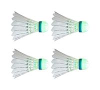 MARCBUSE 4Pcs Light Weight LED Training Shuttlecocks Soft Cork Head Luminously Windproof Badminton Ball for Indoor Outdoor Use LED Lighting Sport Badminton