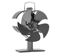 MARCBUSE 5-Blade Stove Fan Heat Powered For Wood Quiet Log Wood For Burner Quiet Saving Fuel Efficiently Stove Fan Blower Heat Powered Non Electric