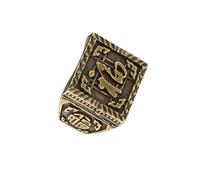 MARCBUSE Antique Styles Prosperity Brass Rings Manual Engraving Aged Metal Jewelry For Vintage Fashion Enthusiasts Men's Gift Retro Chinese Brass