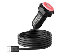 MARCBUSE Car USB Socket Featuring Intelligent LED Indicators And Extra Long Cord With Rotatable Fastening For Charging Vehicle USB Adapter