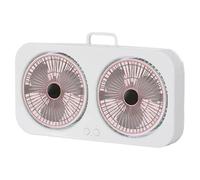 MARCBUSE Double Head Portable Fan Rotation Rechargeable Hanging Fan Desktop Use Quiet Cooling Suitable For Office Camping Wall Mounted Circulating