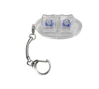 MARCBUSE Ergonomic 2-Key Keyboard Keychain Clickers Toy For Office Workers Students Anxieties Reduction Oval Keycap Toy