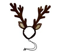 MARCBUSE Holiday Pet Reindeers Antlers Headbands with Comfortable Light Weight Fabric Christmas Party Photo Decoration Comfortable Pet Christmas Decoration