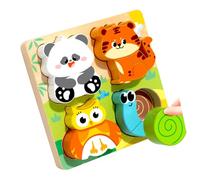 MARCBUSE Multi Age Childrens Wooden Puzzle Toy Board Animal Theme 3D Learning Toy Promoting Spatial Awareness Toddler Puzzle Spatial Puzzle Learning Toy