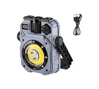 MARCBUSE Portable Solar Rechargeable Flashlight With Base Camping Light For Outdoor Emergencies & Car Repair Light Weight