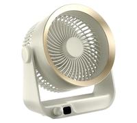 MARCBUSE Practical Table Fan With Quiet Operations Rechargeable Air Cooling Fan ABS Texture Hanging For Office Or Travel Office Desk