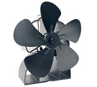 MARCBUSE Quiet Operations Heat Powered Stove Fireplaces Fan With 5Blades & Temperature Gauge None Electricity Required Thermal Heat Fan