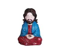 MARCBUSE Resin Meditating Jesuses Figurines Easters Christmas Desktop Decorations Meditations Statue Decors Religious Gift Unisex Meditations Statue Decors