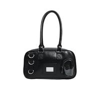 MARCBUSE Retro Women's Shoulder Bags Simple Ladies Commute Bags PU Leather Underarm Purse Large Capacity For School And Office Lightweight Preppy Handbag For Students