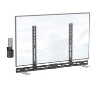 MARCBUSE Soundbar Mount For HDTV Heavy Duty Metal Bracket Remote Holder Space Saving Adjustable Soundbar Mount Extension Heavy Duty Iron Stand