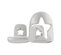 MARCBUSE Unique Five Point Star Hollow Out Hip Hop Grillzs Tooth Jewelry Smooth Copper Dentals Accessory for Parties Costume Copper Star Grillzs for Parties